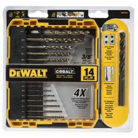 DeWalt DWA1240 14-piece Pilot Point Industrial Cobalt Bit Set