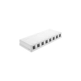 R&M USA 919251 8 Port Keystone Surface Mount Box in White