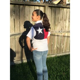 Tiger Hill Youth Texas Flag Short Sleeve Fishing Shirt