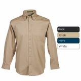 Tiger Hill Men's Tall Long Sleeve 100% Cotton Premium Peach Twill Shirt