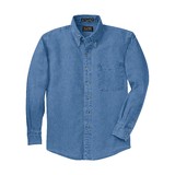 Tiger Hill Men's Long Sleeve Denim Shirt, Denim Blue