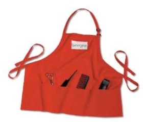 Tiger Hill Name Tag Apron W/ Pockets (27"x30"), Red