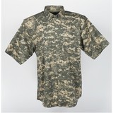 Tiger Hill Men's 100% Brushed Cotton Digital Twill Short Sleeve Shirt