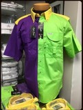 Tiger Hill Men's Mardi Gras Short Sleeve Fishing Shirt