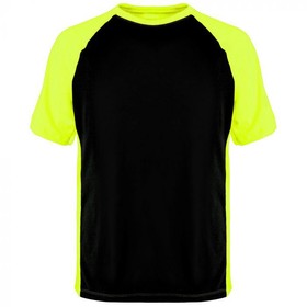 Tiger Hill High Visibility TWO TONE POLYESTER TEE, Safety-Yellow/Black