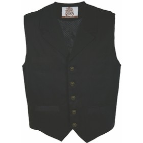 Tiger Hill Men's Twill Vest, Black