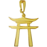Tiger Claw Torii Gold Necklace