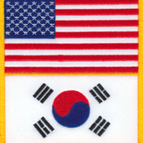 Tiger Claw U.S. & Korea Flag Patch (3 1/2