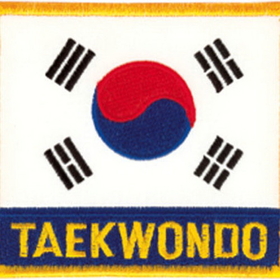 Tiger Claw Korean Flag Taekwondo Patch (3 1/2")