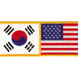 Tiger Claw Korean & U.S. Flag Patch (4 3/4
