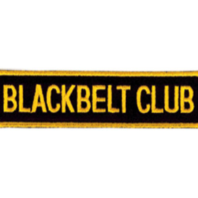 Tiger Claw Black Belt Club Rectangular Patch (4")