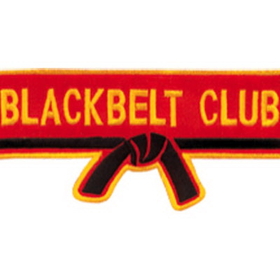 Tiger Claw Black Belt Club With Belt Patch (4 1/2")