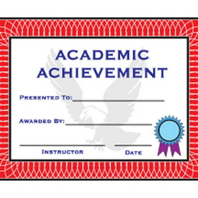 Tiger Claw Academic Achievement Certificate