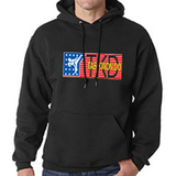 Tiger Claw Red, White, and Blue TKD Hooded Sweatshirt