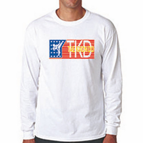 Tiger Claw Red, White, and Blue TKD Long Sleeve T-Shirt
