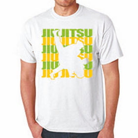 Tiger Claw 95-096GY-W Jujitsu Silhouette, Green and Yellow