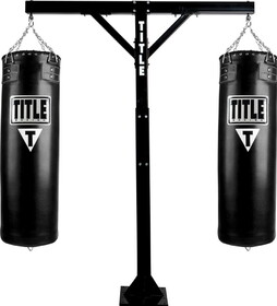 TITLE Boxing Adjustable Heavy Duty Double Bags Stand