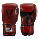 TITLE Boxing Blood Red Leather Bag Gloves