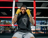 TITLE Boxing Outline Sleeveless Hoodie