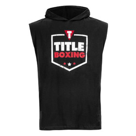 TITLE Boxing Jumbo Logo Sleeveless Hoodie