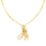 TITLE Boxing Gold Gloves Necklace
