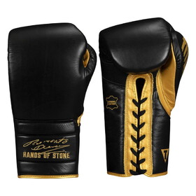 TITLE Boxing Roberto Duran Leather Sparring Gloves