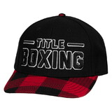 TITLE Boxing Plaid Flat Bill Adjustable Cap