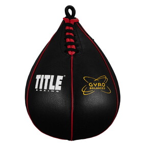 TITLE Boxing Gyro Balanced Leather Speed Bag