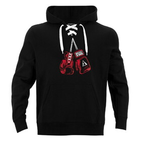 TITLE Boxing Original Hanging Gloves Lace Up Hoodie