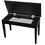 On-Stage KB8904B Deluxe Keyboard/Piano Bench, Black satin