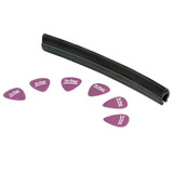 On-Stage GSAPK6600 Guitar Pick Holder, Black, purple picks