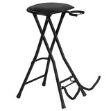 On-Stage DT7500 Guitarist Stool with Foot Rest, Black