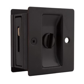 Weslock Rectangular Privacy Pocket Door Lock with Adjustable Backset and Full Lip Strike Finish