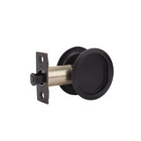 Weslock Round Passage Pocket Door Lock with Adjustable Backset and Full Lip Strike Finish