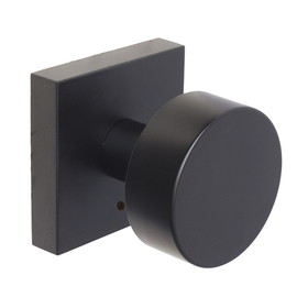 Weslock 007104242FR20 Mesa Knob Privacy Lock with Adjustable Latch and Full Lip Strike Matte Black Finish