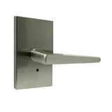 Weslock 009107N7NFR20 Philtower Lever with Rectangular Rose Privacy Lock with Adjustable Latch and Full Lip Strike Satin Nickel Finish