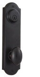 Weslock 06602--J1SL2D Julienne Interior Double Cylinder Handleset Trim for Mansion or Philbrook with Adjustable Latch and Round Corner Strikes Oil Rubbed Bronze Finish