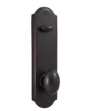 Weslock Julienne Interior Interconnected Handleset Trim for Mansion or Philbrook with Adjustable Latch and Round Corner Strikes Finish