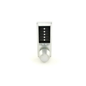 Kaba Simplex 101126D Mechanical Pushbutton Knob Lock Combination Only; 2-3/4" Backset Satin Chrome Finish