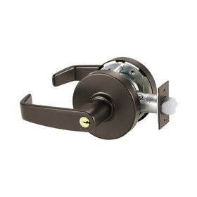 Sargent 10XG17LL10BE Utility Asylum Institutional (F87) Double Cylinder Cylindrical Lever Lock Grade 1 with L Lever and L Rose with LA Keyway KD and ASA Strike Dark Bronze Finish