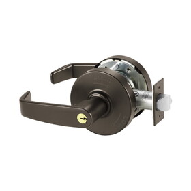 Sargent 10XG38LL10BE Classroom Security Intruder (F110) Double Cylinder Cylindrical Lever Lock Grade 1 with L Lever and L Rose with LA Keyway KD and ASA Strike Dark Bronze Finish