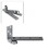 Rixson 1273426D 3/4" Jamb Mount Center Hung Pivot Set with 320 Top Pivot Satin Chrome Finish, Price/each