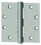 Hager 1279412PNRP 4-1/2" x 4-1/2" Full Mortise Five Knuckle Plain Bearing Standard Weight Hinge; Non Removable Pin Prime Coat Finish, Price/each