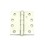 Hager 1279415 4" x 4" Full Mortise Five Knuckle Plain Bearing Standard Weight Hinge Satin Nickel Finish, Price/each