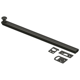 Deltana 12SBCS10B 12" Surface Bolt; Concealed Screw; Heavy Duty; Oil Rubbed Bronze Finish