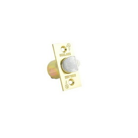 Schlage Commercial 14047605 D Series Square Corner Dead Latch with 2-3/8" Backset and 1-1/8" Face Bright Brass Finish