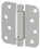 Hager 17524P 4" x 4" 5/8" Radius Corner Steel Full Mortise Residential Spring Hinge Prime Coat Finish, Price/each