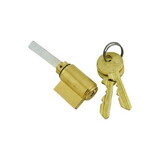 ASSA Abloy Accentra 1802GB606 6 Pin Single Section GB Keyway Cylinder for Key in Levers (AU5400LN) US4 (606) Satin Brass Finish