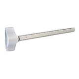 ASSA Abloy Accentra 181036689RHR Right Hand Reverse 3' x 7' Exit Only Economy Surface Vertical Rod Exit Device 689 Aluminum Finish
