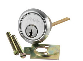 Schlage Commercial 20022FG626 Conventional Rim Cylinder FG Keyway with Horizontal Tailpiece Satin Chrome Finish